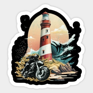 Let's Live, Vintage Motorcycle ,American customs Sticker